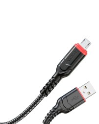 Usb Кабель-зарядка Micro Hoco X59 2м в тканевой оплётке чёрный