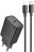  Сетевое зар. устр. Hoco N62 с шнуром Type-C на Lightning 1C 30W черное