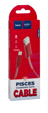  Usb Кабель-зарядка Lightning Hoco X24 Pisces 2.4A 1м силиконовый красный