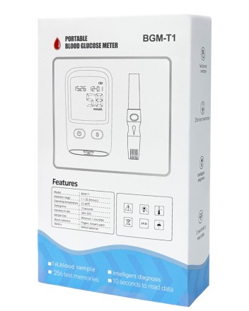  Глюкометр (измеритель уровня сахара в крови) BGM-T1 белый