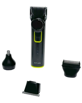  Электрический триммер для волос,бороды,носа,бровей и ушей KIT LIFE (KTLFQ01) черный