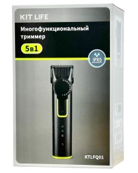 Электрический триммер для волос,бороды,носа,бровей и ушей KIT LIFE (KTLFQ01) черный