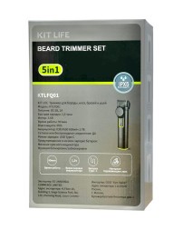Электрический триммер для волос,бороды,носа,бровей и ушей KIT LIFE (KTLFQ01) черный