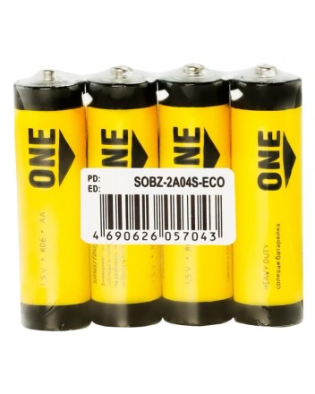  Батарейка солевая Smartbuy ONE R6/4B (60/600) SOBZ-2A04S-Eco