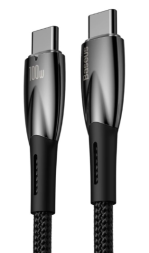 Кабель-зарядка Type-C на Type-C Glimmer Series 100W 2м CADH000801 чёрный