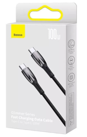 Кабель-зарядка Type-C на Type-C Glimmer Series 100W 2м CADH000801 чёрный