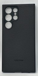 Накладка для Samsung Galaxy S24 Ultra силикон под кожу черная