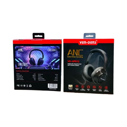  Стереонаушники Bluetooth Полноразмерные Ven-Dens HP012 черные