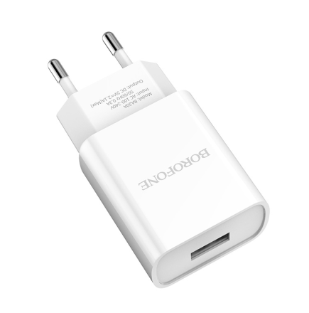  Сетевое зар. устр. Borofone BA20A 1USB 2.1A белое
