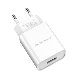 Сетевое зар. устр. Borofone BA20A 1USB 2.1A белое