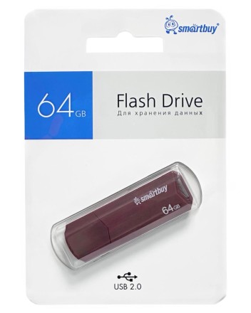  USB флеш накопитель Smartbuy 64GB Clue Burgundy (SB64GBCLU-BG)
