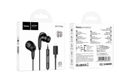 Стереонаушники Hoco M111 Pro с микрофоном Lightning черные