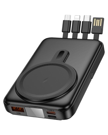  Powerbank магнитный с MagSafe Hoco J135 10000mAh с подставкой чёрный