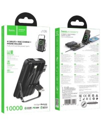 Powerbank магнитный с MagSafe Hoco J135 10000mAh с подставкой чёрный