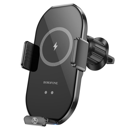  Держатель с беспроводной зарядкой в воздуховод Borofone BH205 черный