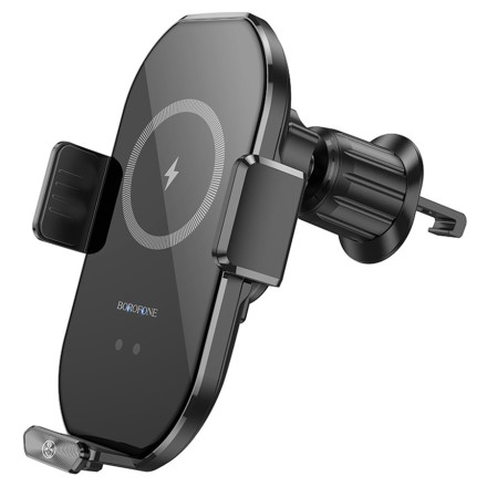  Держатель с беспроводной зарядкой в воздуховод Borofone BH205 черный