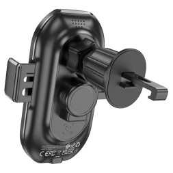 Держатель с беспроводной зарядкой в воздуховод Borofone BH205 черный