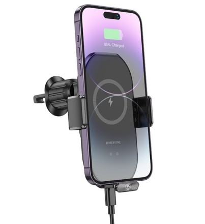  Держатель с беспроводной зарядкой в воздуховод Borofone BH205 черный