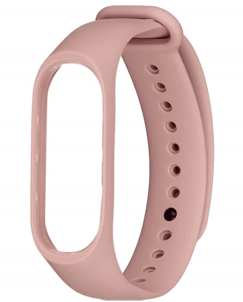  Ремешок для Xiaomi Mi Band 5 силиконовый пудро
