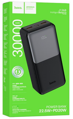  Powerbank Hoco J136B 30000mAh 2USB/1C черный
