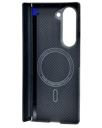 Накладка для Samsung Galaxy Z Fold 6 карбон MagSafe чёрный