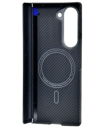  Накладка для Samsung Galaxy Z Fold 6 карбон MagSafe чёрный