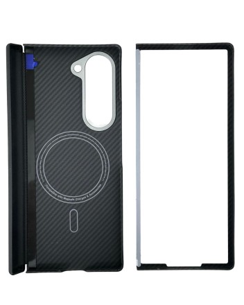  Накладка для Samsung Galaxy Z Fold 6 карбон MagSafe чёрный