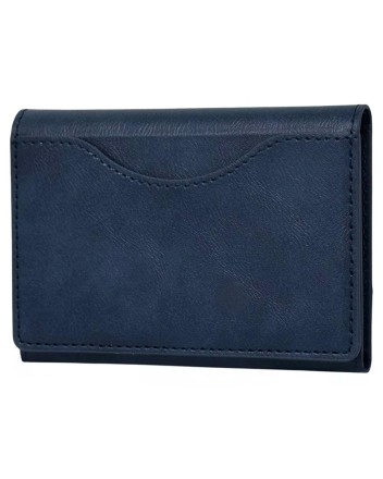  Кожаный чехол-бумажник Leather Wallet с MagSafe для Apple i-Phone синий