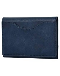 Кожаный чехол-бумажник Leather Wallet с MagSafe для Apple i-Phone синий
