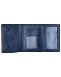 Кожаный чехол-бумажник Leather Wallet с MagSafe для Apple i-Phone синий