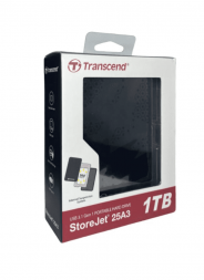 Внешний жесткий диск 1TB Transcend StoreJet 25A3 USB3.1 черный