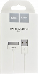 Usb Кабель-зарядка i-Phone 4 Hoco X23 1м силиконовый белый