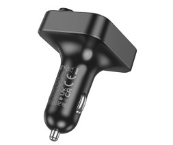 Автомобильное заряд. устр. Hoco E85 2USB/1C 38W + FM-трансмиттер черное