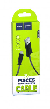  Usb Кабель-зарядка Lightning Hoco X24 Pisces 2.4A 1м силиконовый черный