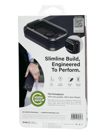  Накладка для i-Phone 17 Pro Uniq Keva Edge Magsafe бордовая