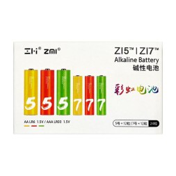 Батарейки ZMI Rainbow ZI5 тип AA 12 шт. + ZI7 тип AAA  12 шт цветные