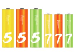 Батарейки ZMI Rainbow ZI5 тип AA 12 шт. + ZI7 тип AAA  12 шт цветные