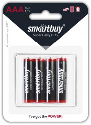 Батарейка солевая Smartbuy R03/4B (48/960)  (SBBZ-3A04B)