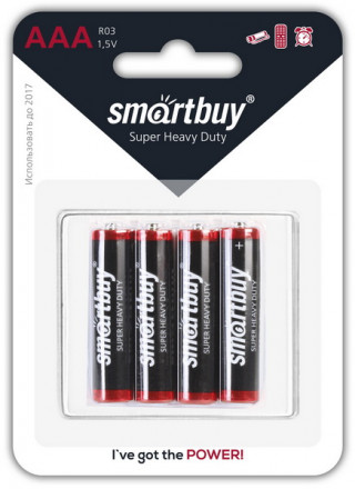 Батарейка солевая Smartbuy R03/4B (48/960) SBBZ-3A04B