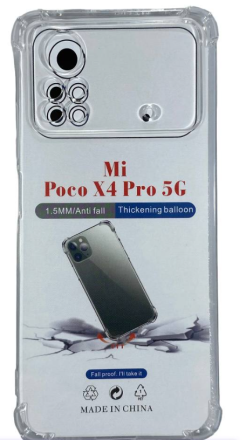  Чехол-накладка силикон 1.5мм Xiaomi Poco X4 Pro 5G прозрачный