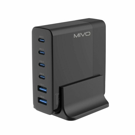  Сетевое зар. устр. Mivo MP-123Q GaN 2USB/4USB-С 123W черное