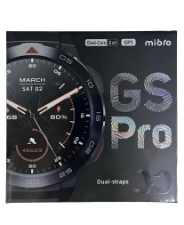 Умные часы Xiaomi Mibro GS Pro (XPAW013) c русским языком + 2 ремешка черные