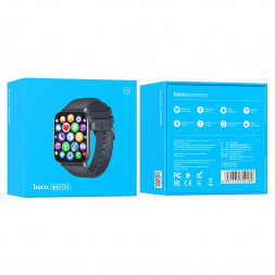 Смарт-часы Hoco Y3 Smart Watch 1.69&quot;/240х285/220mAh/72ч/BT5.0 черные