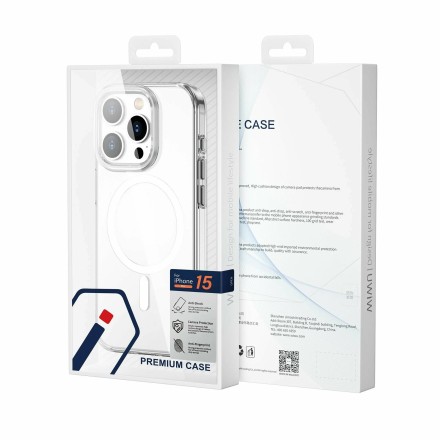  Накладка для i-Phone 15 Wiwu Magsafe MCC-101 силиконовая прозрачная