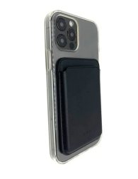 Кожаный чехол-бумажник для карт и визиток K-DOO MagSafe Wallet для i-Phone черный