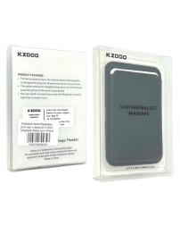 Кожаный чехол-бумажник для карт и визиток K-DOO MagSafe Wallet для i-Phone черный