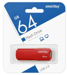 USB флеш накопитель Smartbuy 64GB Clue Red (SB64GBCLU-R)