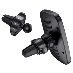 Держатель c беспроводной зарядкой на торпеду/воздуховод Borofone BH35 15W магнитный черный