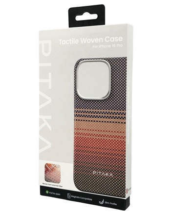 Накладка для i-Phone 16 Pro 6.3&quot; Pitaka Tactile Woven case (Sunset)