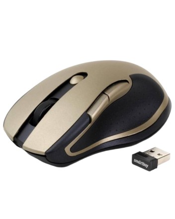  Мышь беспроводная Smartbuy 508AG USB/DPI 800-1200-1600/6 кнопок/1AA золотая (SBM-508AG-GD)